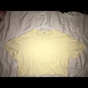 Pale yellow crop top